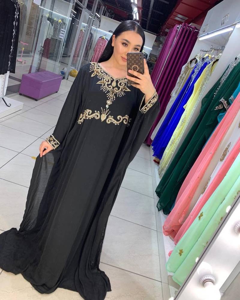 SALE New Moroccan Dubai Kaftans Farasha Abaya Dress Very Fancy Long Gown 